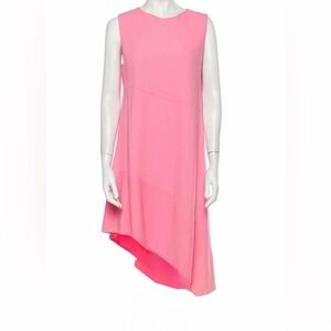 Narciso Rodriguez Bubblegum Pink Asymmetrical Sleeveless Dress